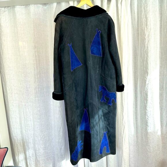 Gorgeous Vintage Handmade Artisan Shearling Maxi Coat - Picture 3 of 16